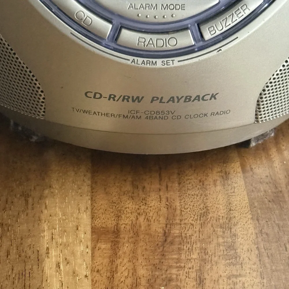 Sony ICF-CD853V Dream Machine CD Player AM/FM/WX Clock Radio - Y2K VTG - TESTED